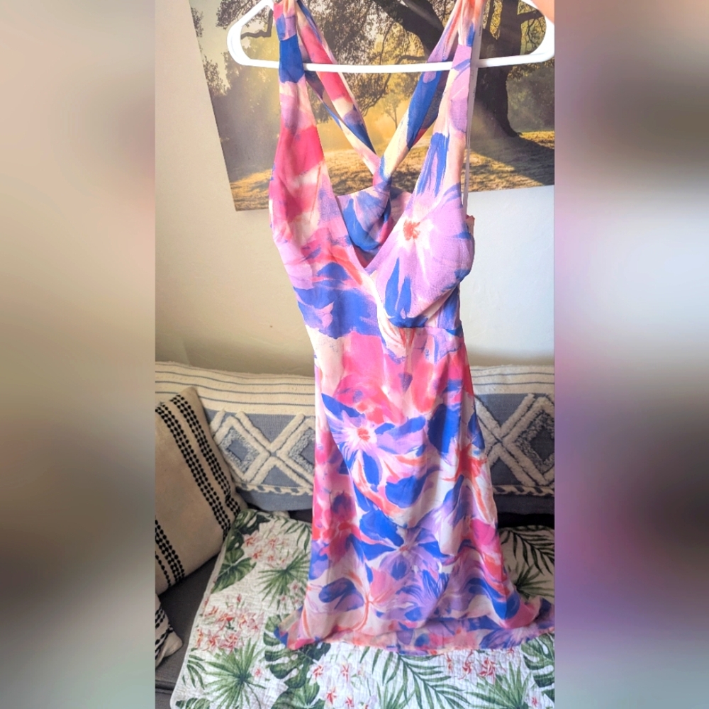 Lulu's Floral Sleeveless Dress